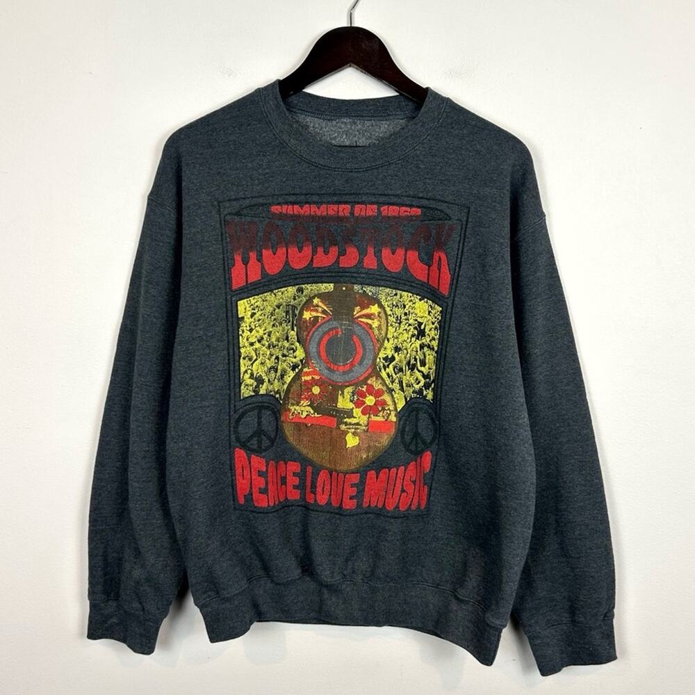Life Clothing Co. Woodstock Graphic Crewneck Sweater Size Medium